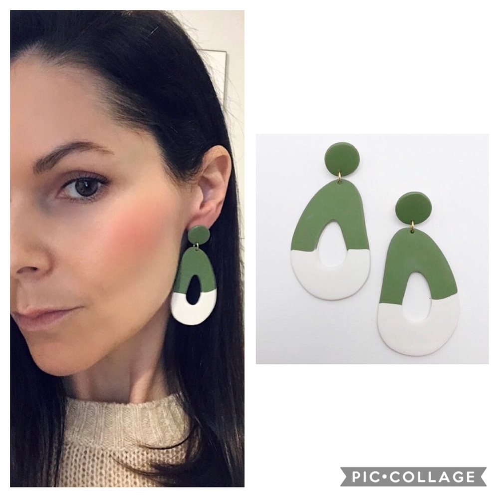 Ceramic Cutout Drop Earrings